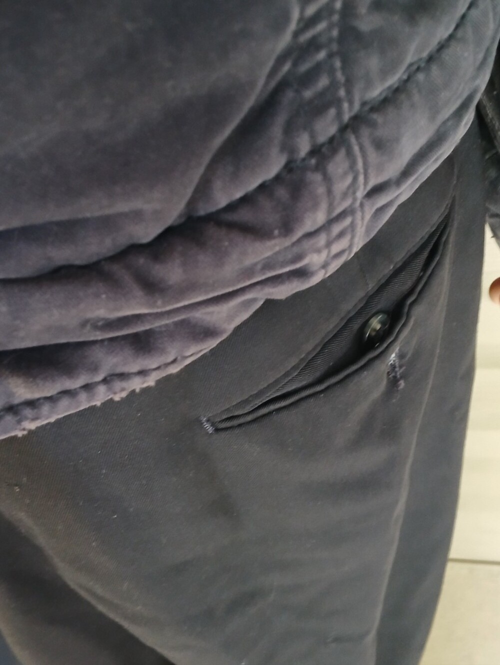 Abercrombie & Fitch Adirondack Jacket Sz M Dark Blue Zipper Button Sherpa - Picture 10 of 14